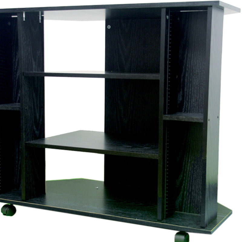 35" X 30" Wooden Tv Stand, Black - Space Saving Corner Unit For Tvs Fit Flawlessly Stand Saver