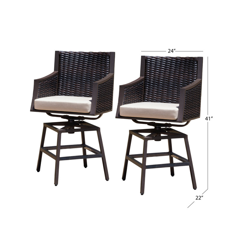 Patio Bar Stool with Cushion