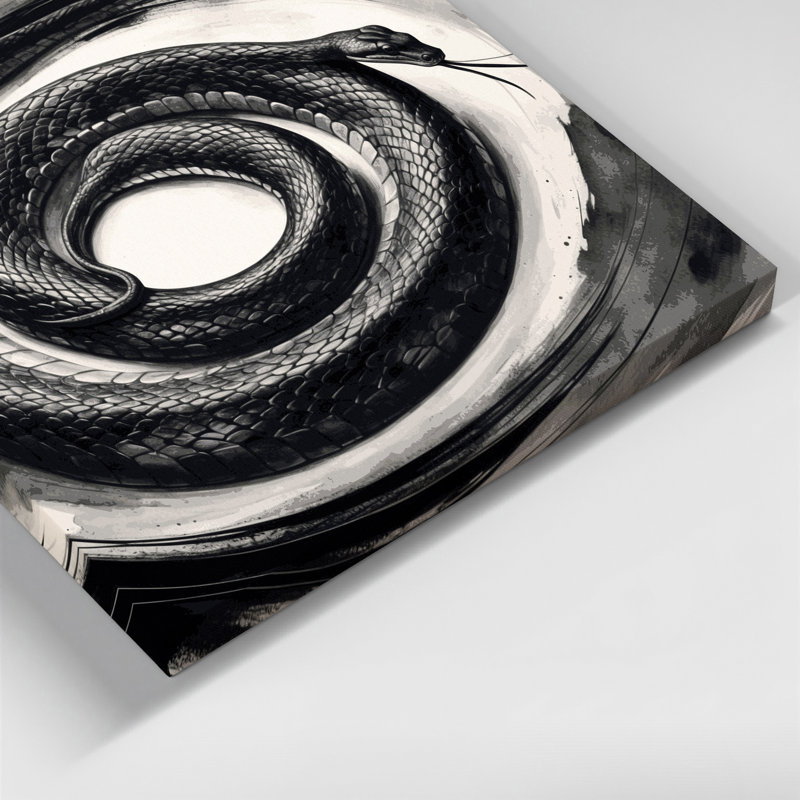 Art animalier sur toile, faune noire, H 11 po x l 14 po