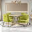 Velvet Upholstered Side Chair  With Gold Legs-1383308750