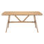 63" Natural Solid Wood Trestle Base Dining Table