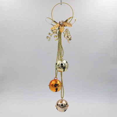 Cloche de Noël en fer forgé, or luxueux