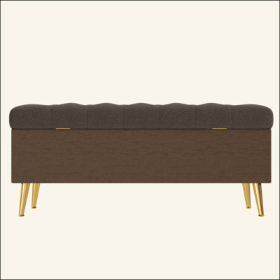 Modern Storage Ottoman Bench Upholstered Bedroom Bench Entryway Storage Ottoman Tufted Ottoman Bench for Living Room, Bedroom and Entryway