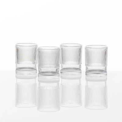 Fortessa Noho Glass, 9.85 Oz. Double Old Fashioned (Set of 4), Blue