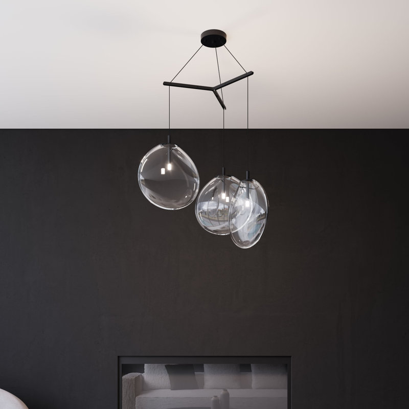 Cantina 3 - Light Pendant, Poured White, 12" H x 30" W x 30" D