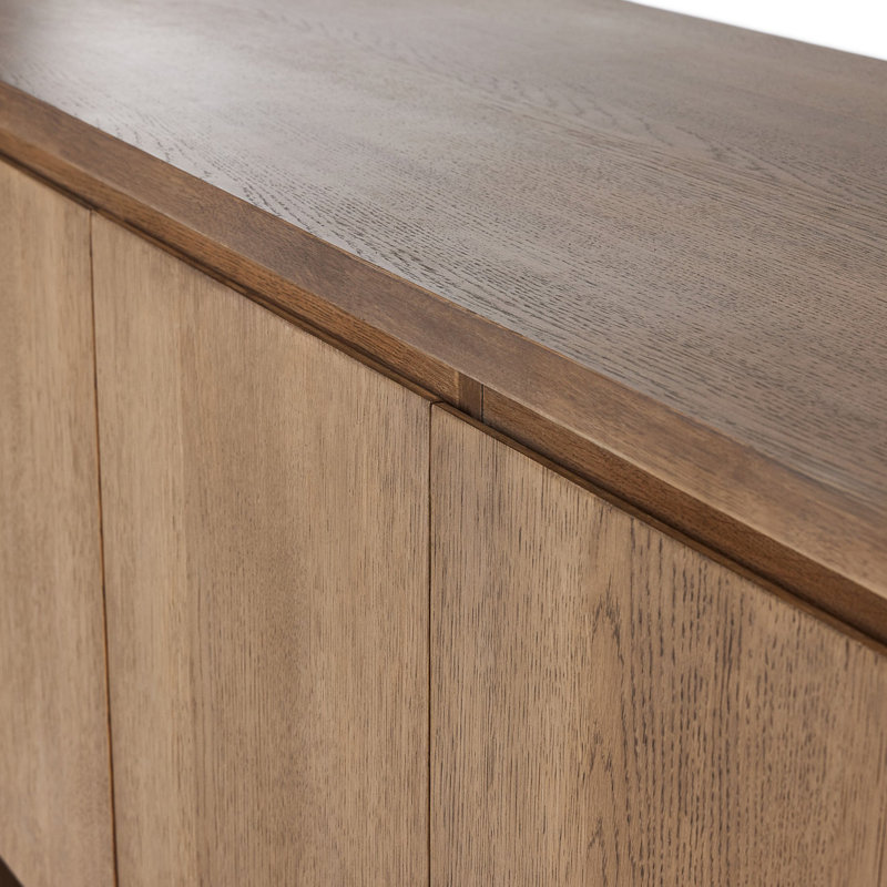 Elle Media Console-Tawny Oak Veneer, Tawny Oak Veneer