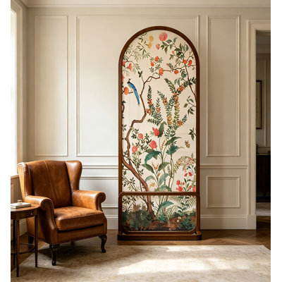 Paravent de chambre à coucher de style français en bois massif Qiaoqisha
