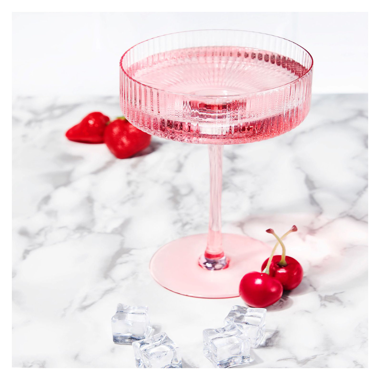 Harmon 10oz. Crystal Coupe Set, Pink