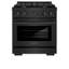 ZLINE 30" Paramount Dual Fuel Black Stainless Convection Oven Range w/ 4 Brass Burners (SDRB-BR-30)