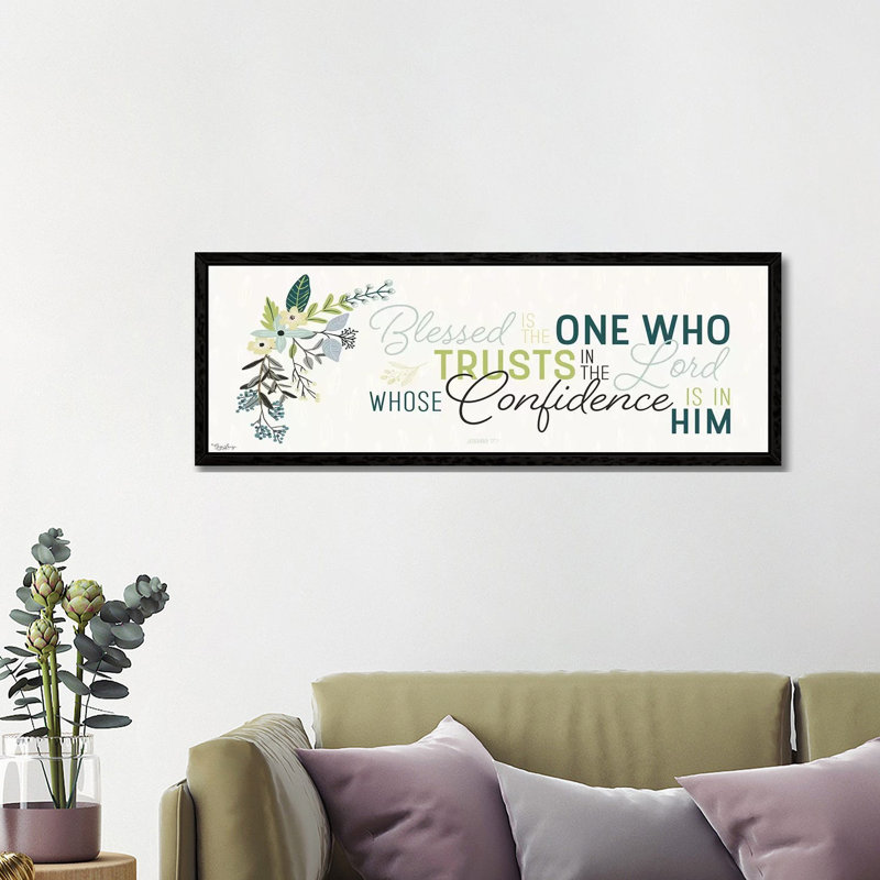 Blessed One by Gigi Louise - Panoramic Print on Canvas, 40.64cm H x 121.92cm W x 3.81cm D, Black Framed