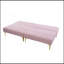 Canapé-lit de 71 po avec futon convertible avec pieds en métal doré (rose)