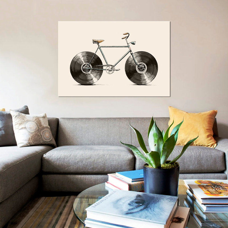 « velophone », impression sur toile, H 8 po x l 12 po x P 0,75 po, Pas de tapis, Toile tendue