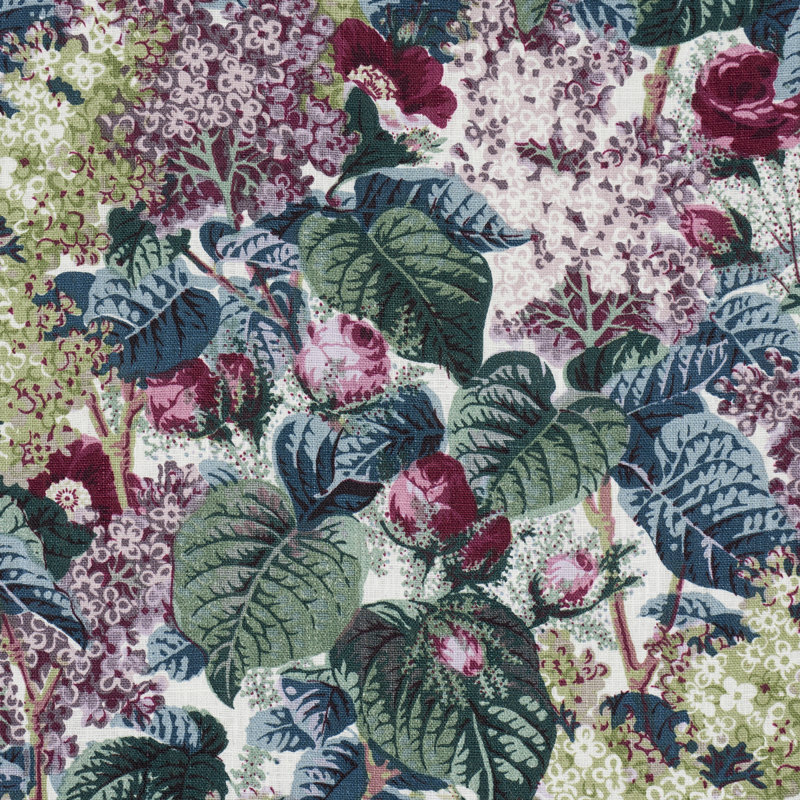 Flora's Fleurs Fabric, Plum