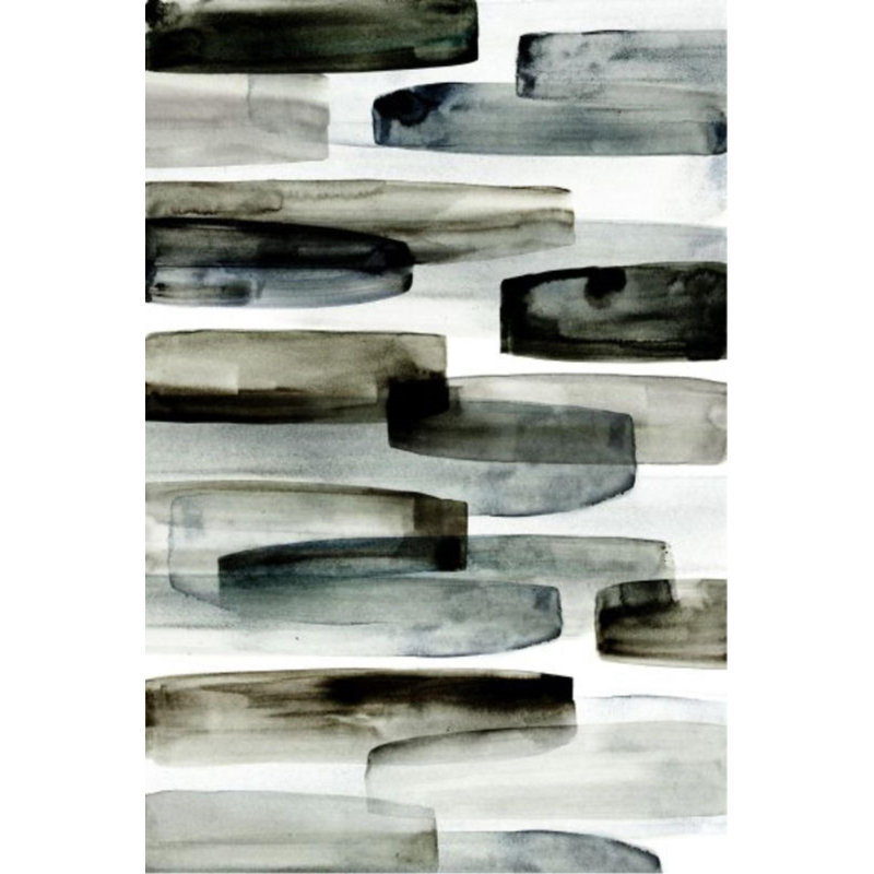 «Layered Strokes II» par Guseul Park - impression d'art graphique, H 30 po x l 20 po x P 1,5 po, Couche de verre