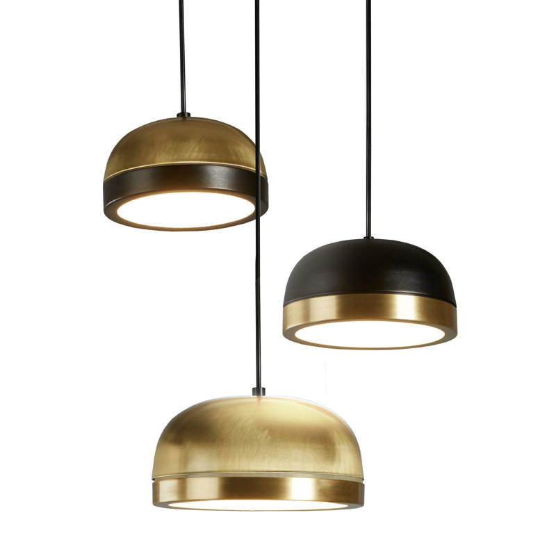 Tooy 1 - Light LED Pendant, Copper, 4" H x 8" W x 8" D