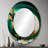 Pazley Emerald Green And Gold Abstract Waves II - Abstract Spirals Mirror, Green Decorative Wall Mirror, Printed Metal Art-1876038487-1876038491