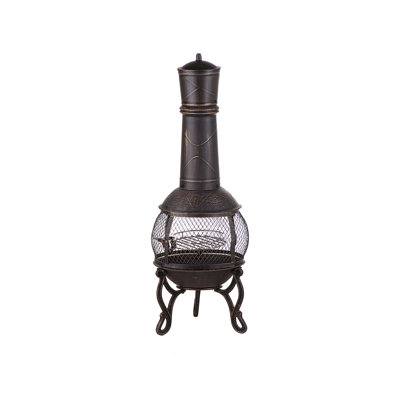 Majewski Round Steel Charcoal Smokeless Fire Pit