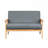 45" Gray Loveseat