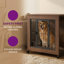 Mobilier de cage pour chien avec roues mobiles verrouillables et conception de ventilation, chenil pour chien avec plateau de table latéral et verrous coulissants sécurisés pour petits chiens de taille moyenne à l'intérieur-412191246