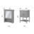 Keyunta 24.2'' Double Bathroom Vanity with Ceramic Top-796219771