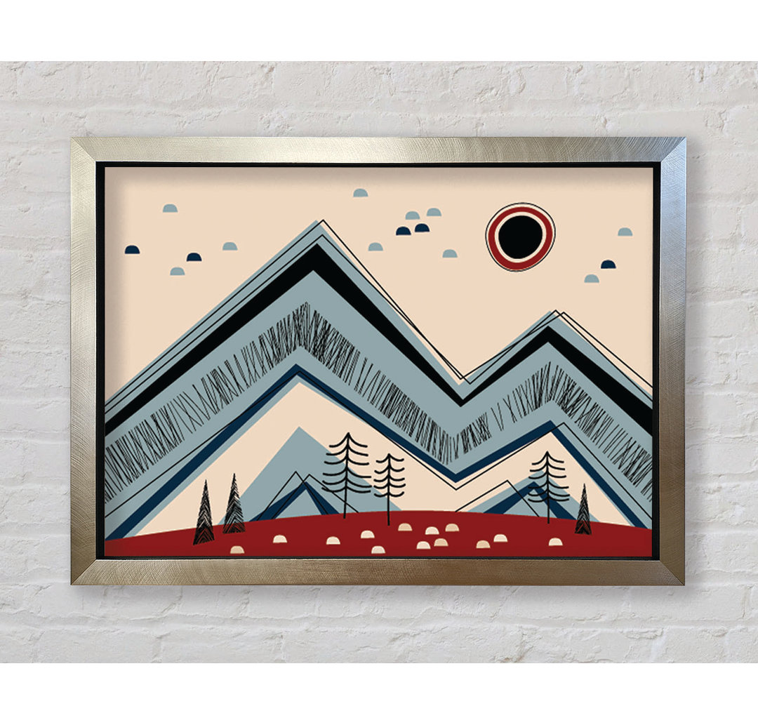 Triangle Mountain Sun Rise - Einzelner Bilderrahmen Kunstdrucke