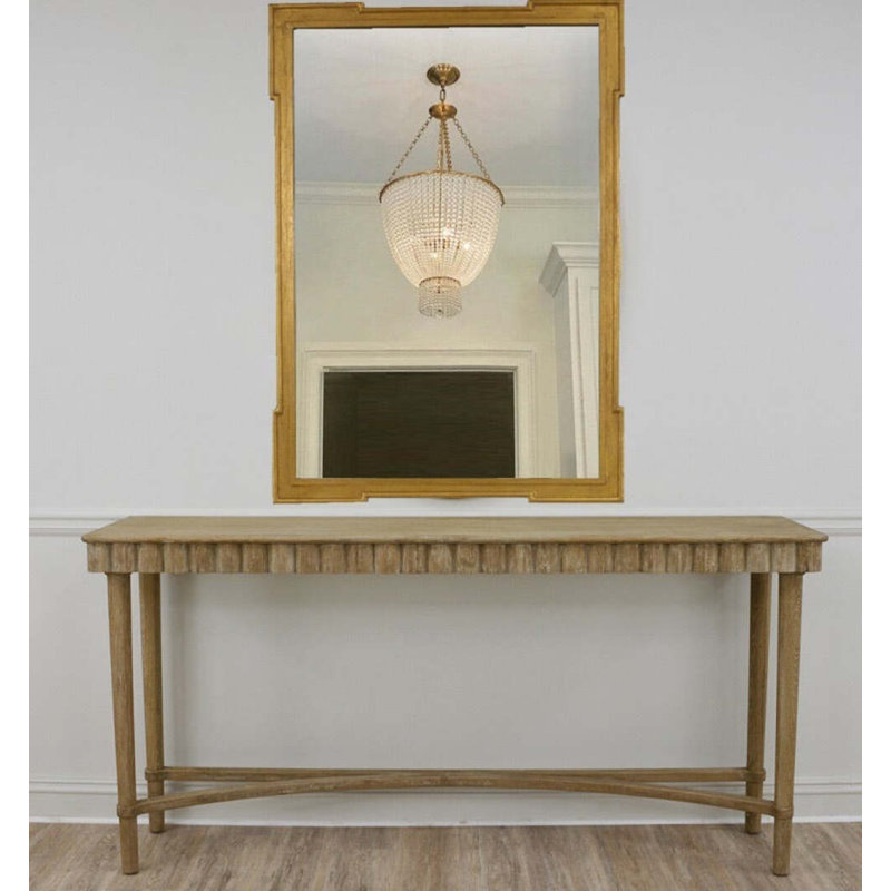 Pari Flat Wall Mirror, Gold Leaf