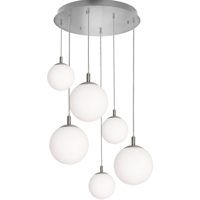 Luminaire suspendu hexagonal Altia, Nickel satiné