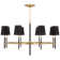 Bryant 8 - Light Solid Brass/Leather Chandelier by Thomas O'Brien