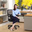 Enosburg 59 cm Wide Black Mesh Swivel Office Task Chair with Adjustable Seat Height and Mid-Back
