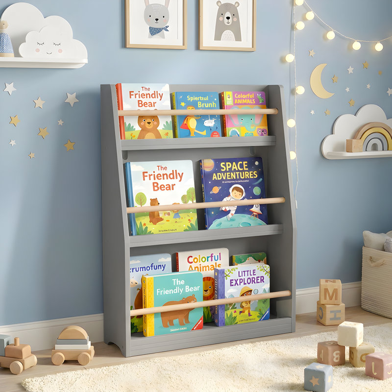 Bibliothèque pour enfants 3 niveaux, Gris