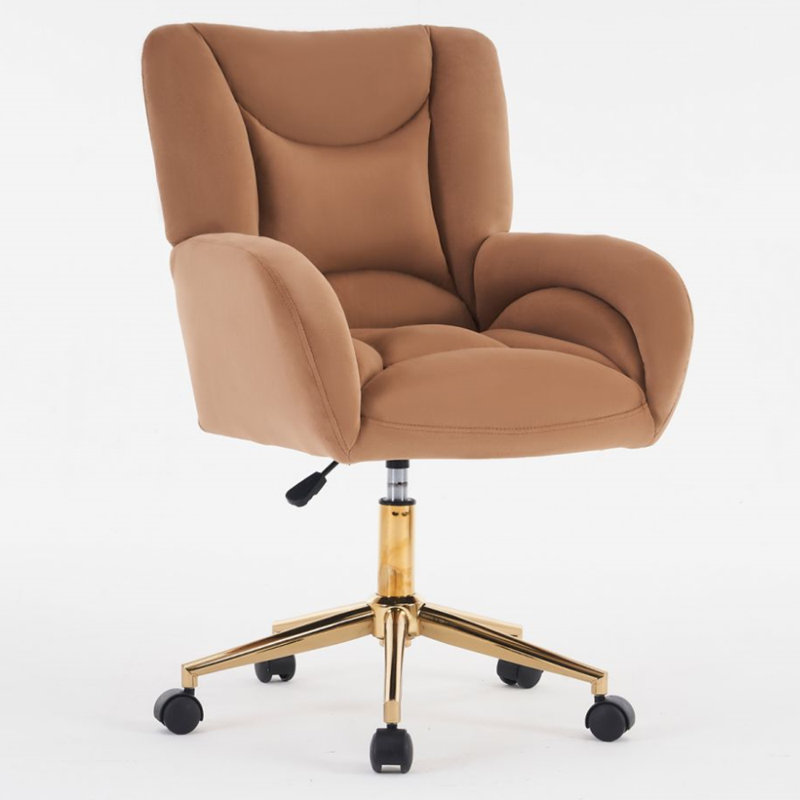 Canora Grey Velvet Office Chair, Brown