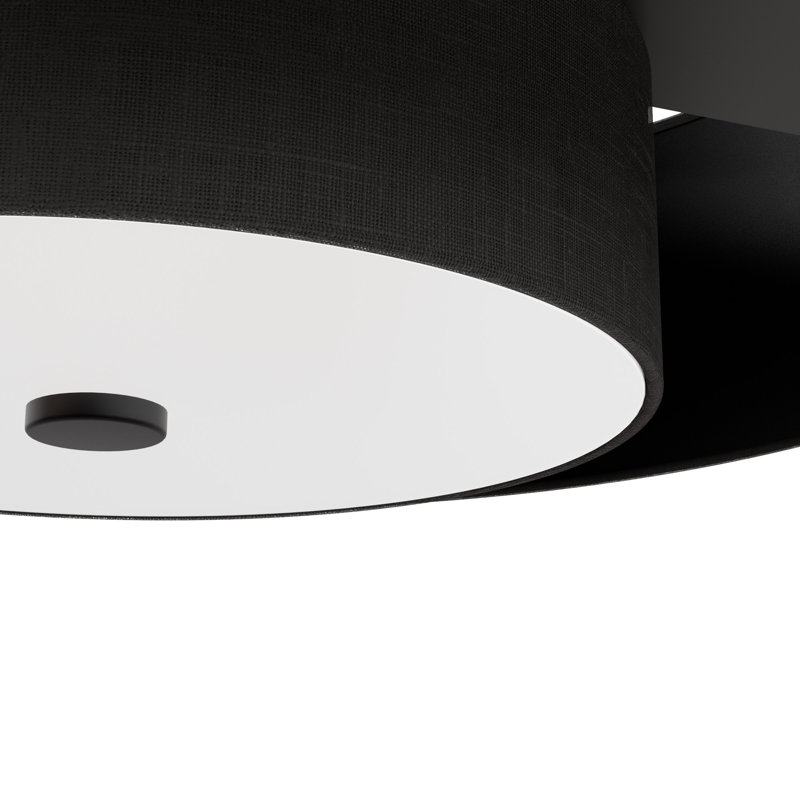 Matte Black 30" Ceiling Fandelier with Remote and Lighting