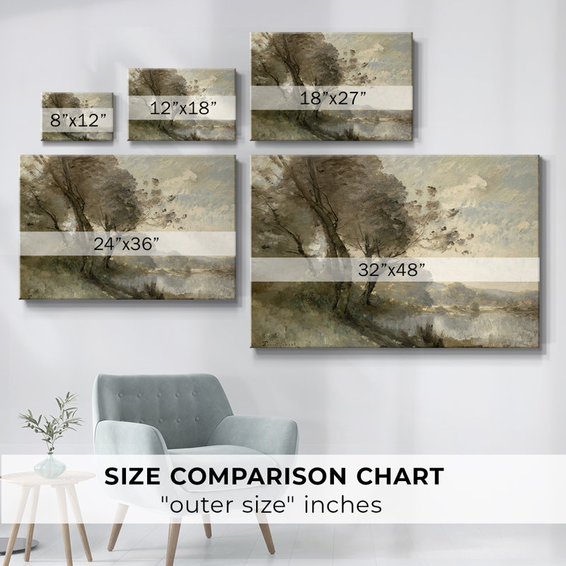 «Vintage Landscape» - Impression sur toile tendue, H 13 po x l 19 po