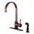 Kingston Brass Concord Single-Handle 2-Hole Deck Mount Kitchen Faucet with Side Sprayer-29484985