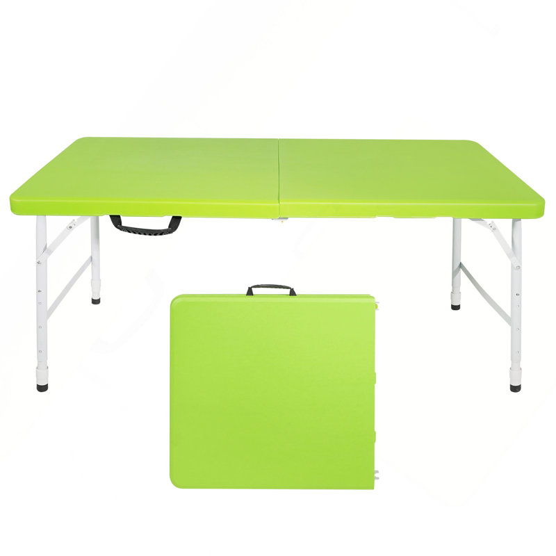 Table pliante portative intérieure et extérieure de 4 pi, poids maximum de 135 kg, table pliable pour le camping, Vert