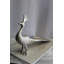 Statue de paon élégante en aluminium de la collection Nifao, décoration gracieuse 33 po x 7 po x H 20 po