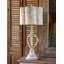 32.1" Metal Table Lamp With Cream Shade