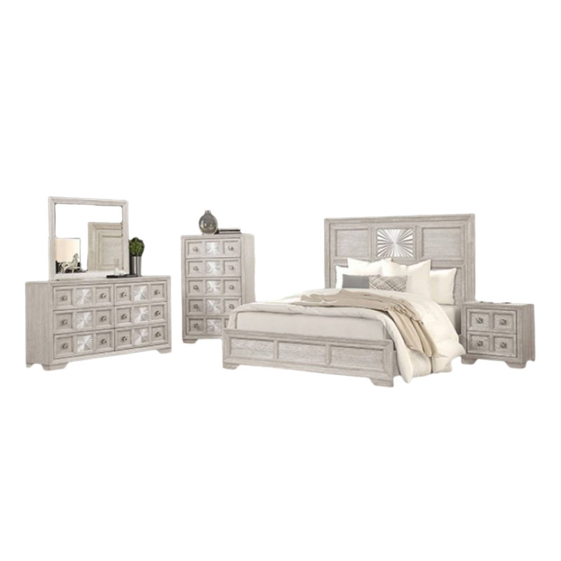 Ensemble de chambre avec grand lit 5 pièces Diaz