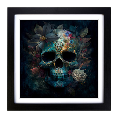 Sugar Skull Impressionism - Framed Print