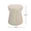 Fauteuil club d'extérieur et table d'appoint en travertin en béton