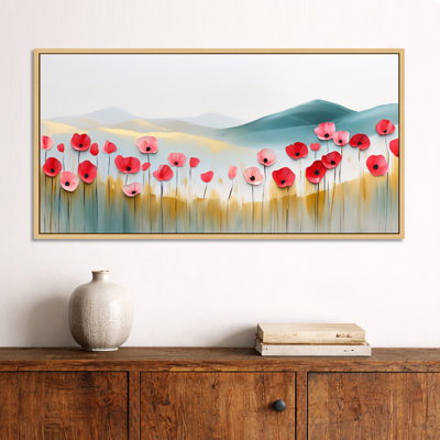 Red Blue Soren IV – Vintage Wall Art, Botanical Canvas Print