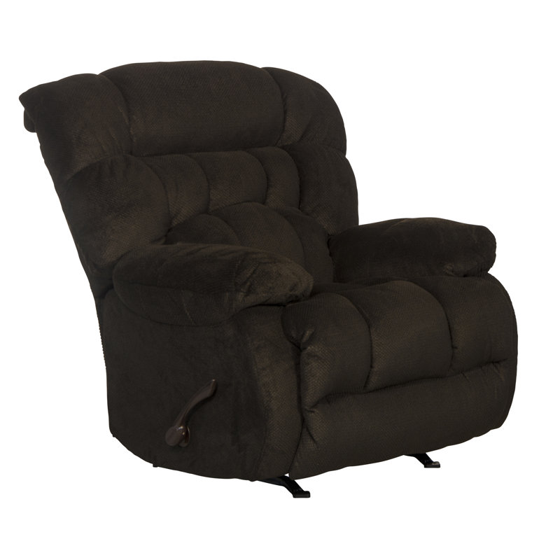 Daly Upholstered Recliner, Chocolate, Manual, Rocker