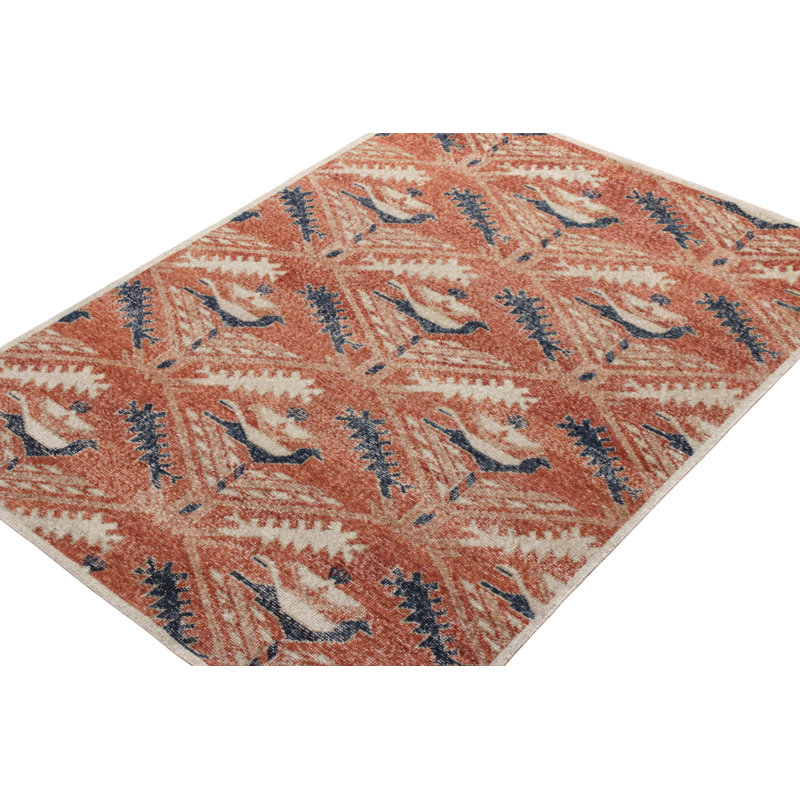 Distressed Homage Hand Knotted Wool Geometric Area Rug, Rectangle 12' x 15'