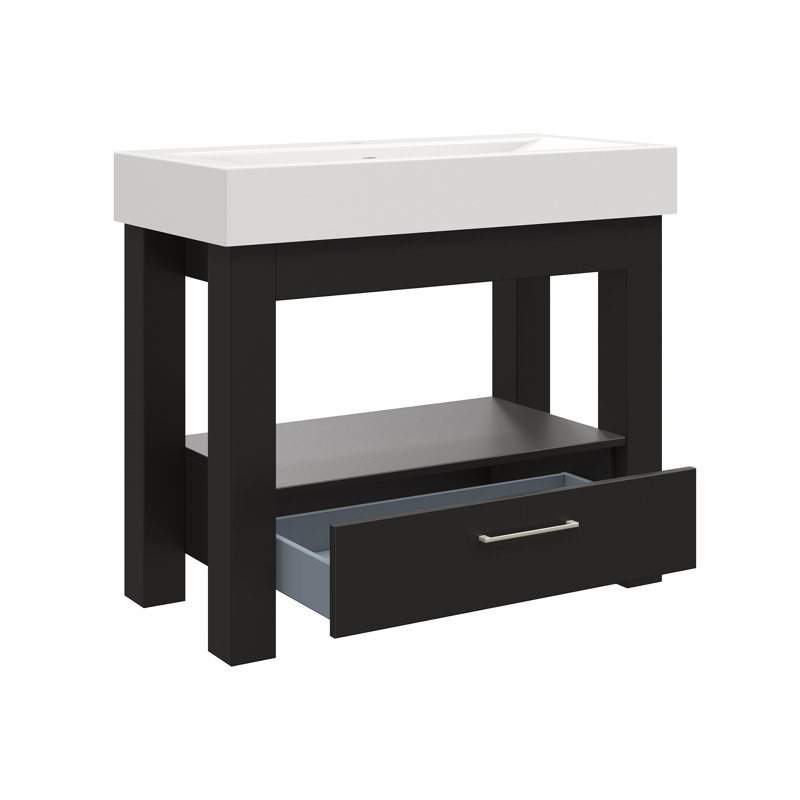 Ensemble de meuble-lavabo simple 40 po MagickWoods Navary Brielle, Grain de café