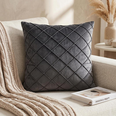 Housse de coussin carré en velours 4 pièces