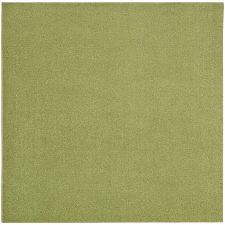 Mullican Sandy Solid Green Easy Care Indoor/Outdoor Area Rug