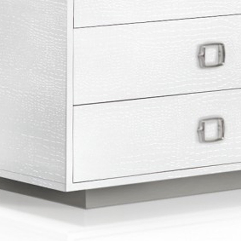 Commode double 6 tiroirs l 63 po, Blanc
