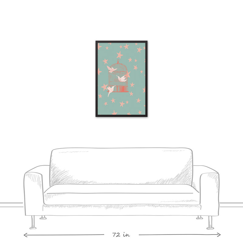 Cage encadrée, H 31,75 po x l 21,75 po x P 1,75 po