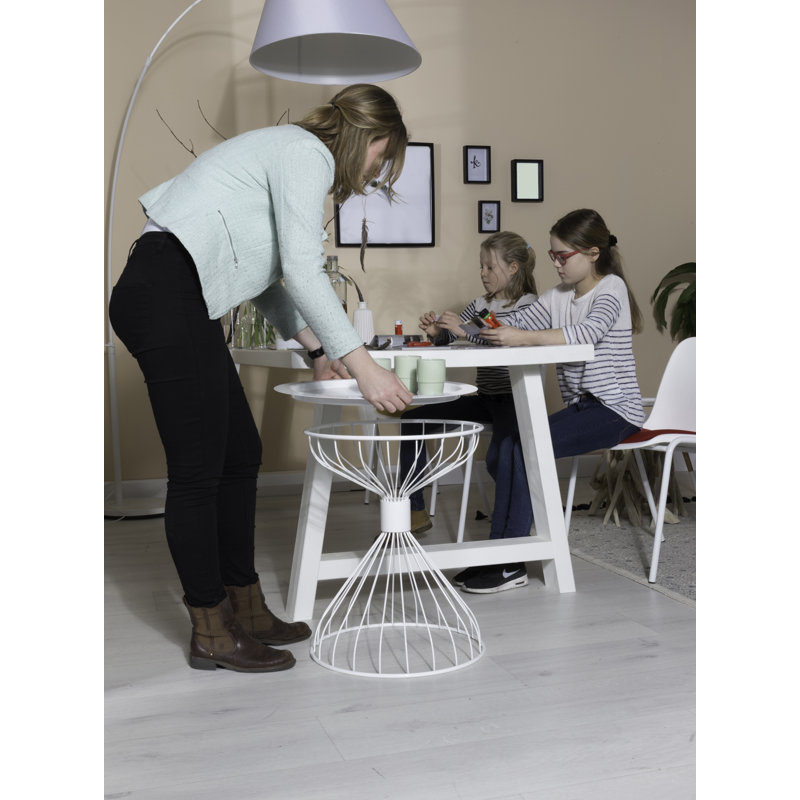 Arched Floor Lamp, White, White