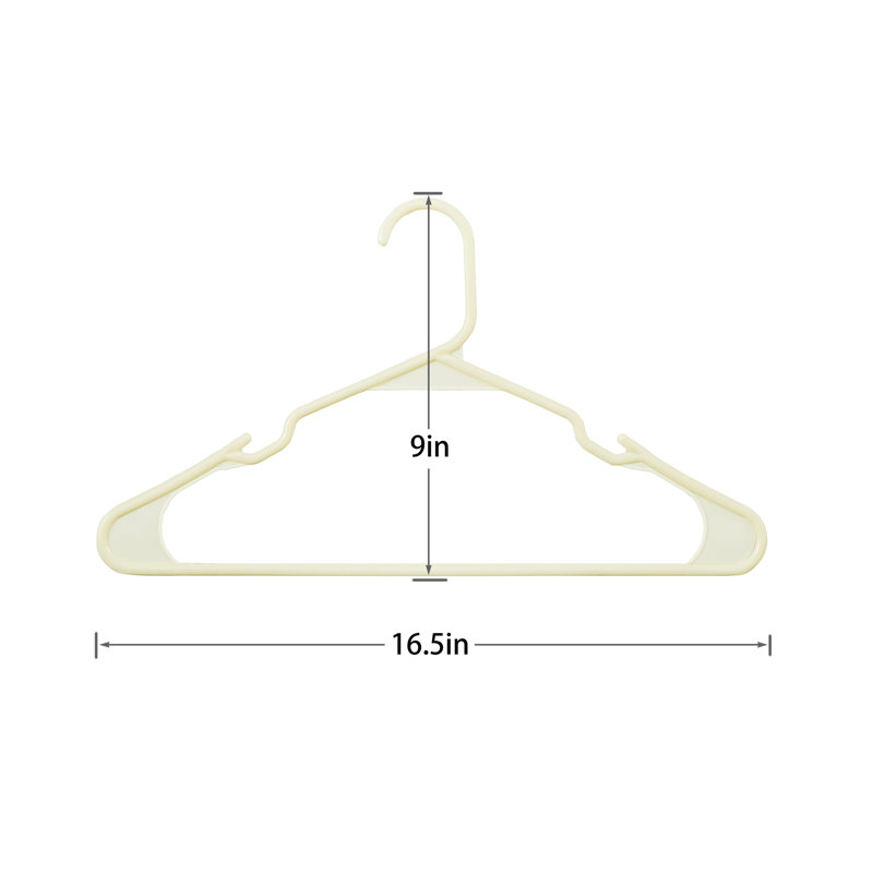 Cintre standard en plastique antidérapant Malieya, Beige